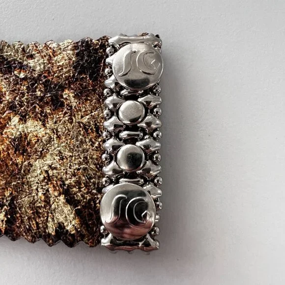 Sergio Gutierrez /Liquid Metal Leather Bracelet - Picture 5 of 7